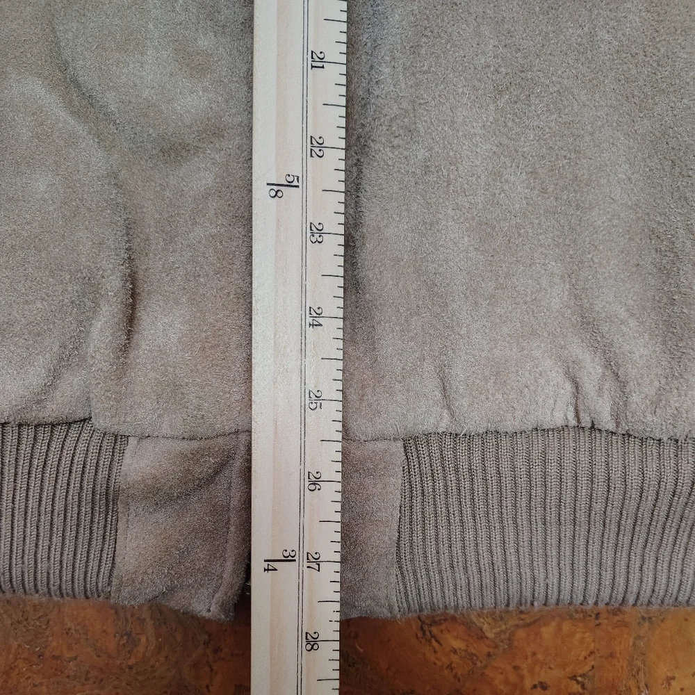VTG Vintage 70s JC Penney's Fox Collection Sueded Leather Sherpa Lined Bomber - Picture 6 of 6
